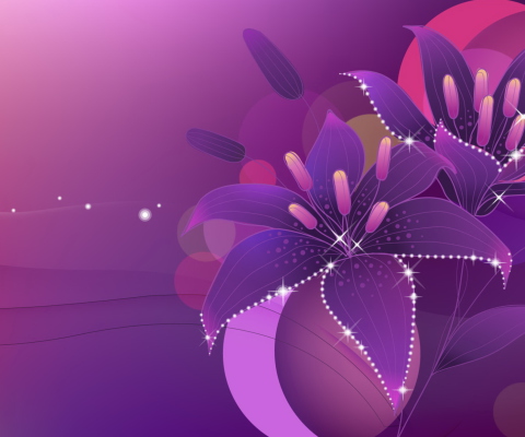 Violet Flowers Desktop wallpaper 480x400