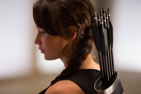 Jennifer lawrence in The Hunger Games Catching Fire wallpaper 480x320