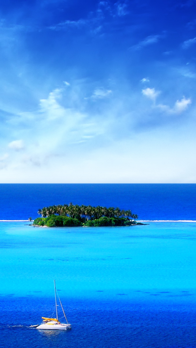 Das Blue Sea & Sky Wallpaper 640x1136