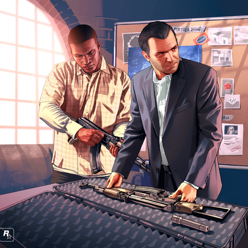 Das Grand Theft Auto V Mike Franklin Wallpaper 1024x1024