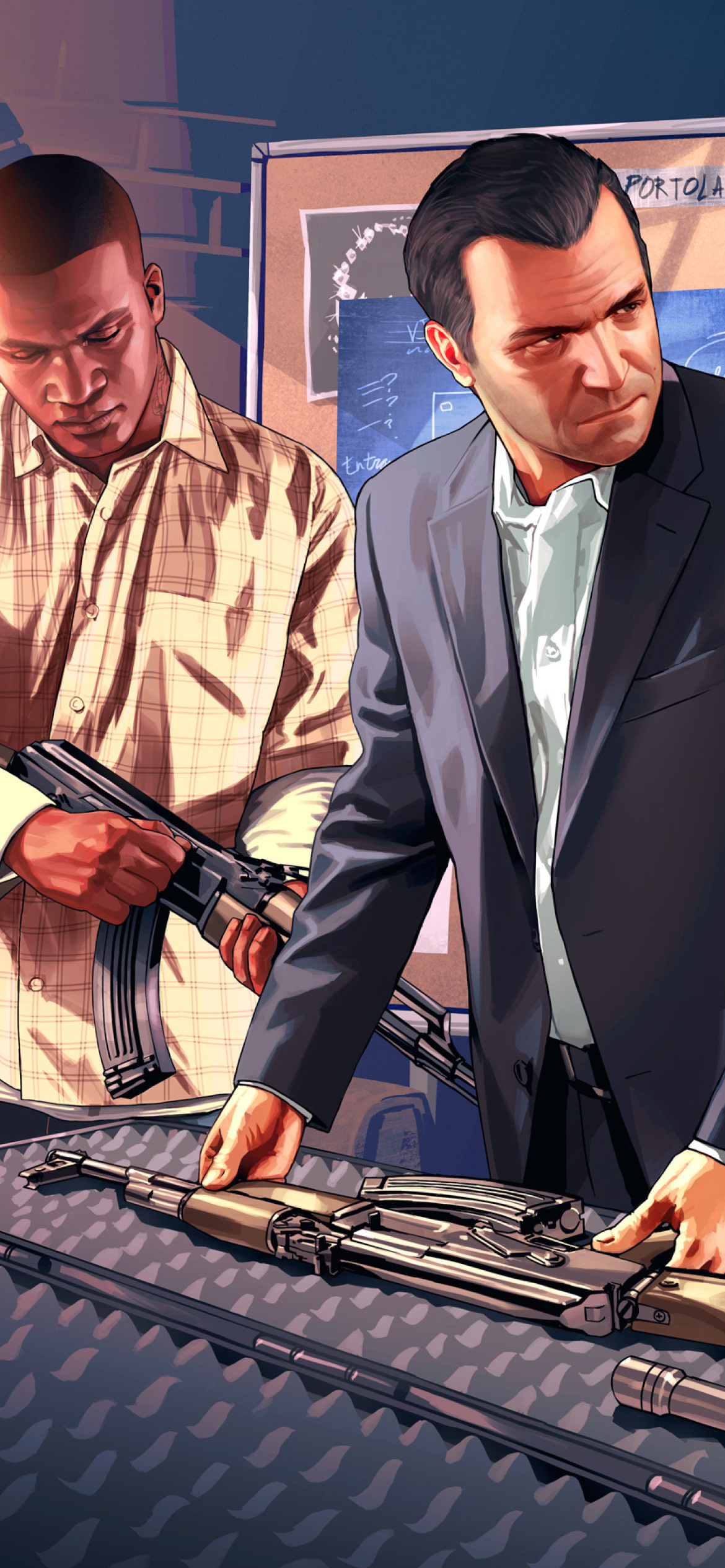 Grand Theft Auto V Mike Franklin wallpaper 1170x2532