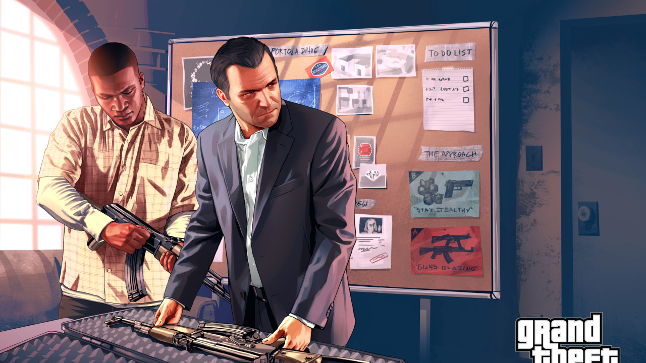 Sfondi Grand Theft Auto V Mike Franklin 1280x720