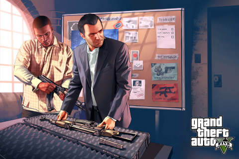 Обои Grand Theft Auto V Mike Franklin 480x320