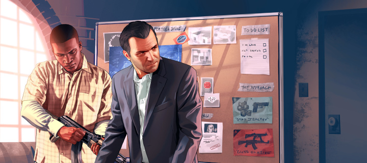 Screenshot №1 pro téma Grand Theft Auto V Mike Franklin 720x320