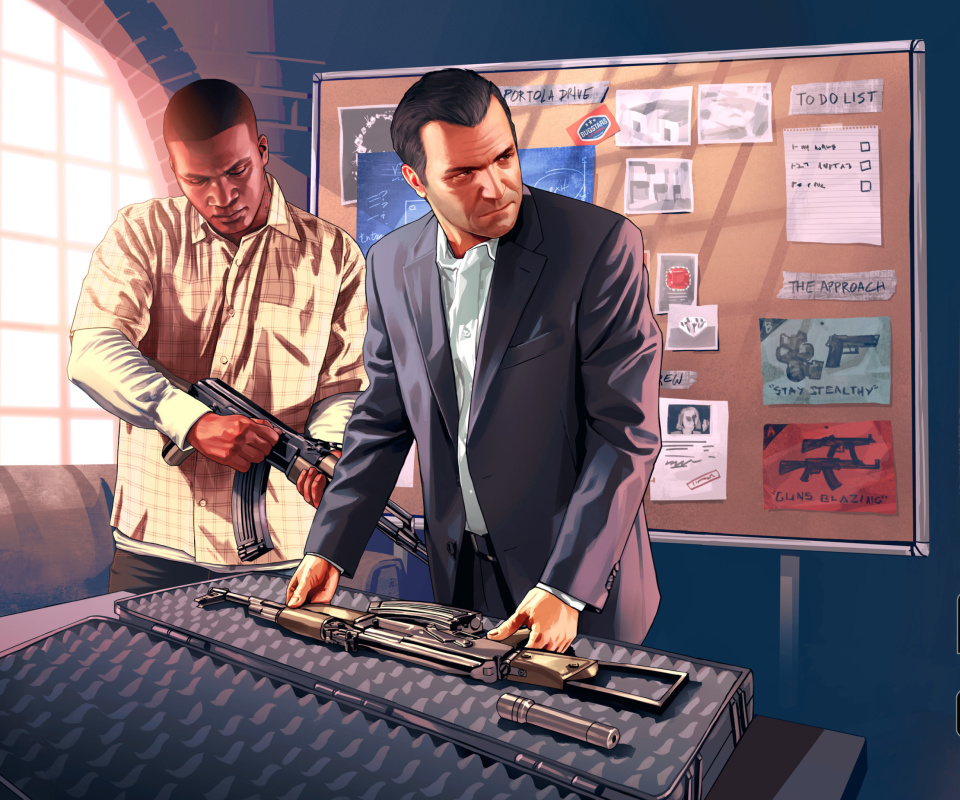 Grand Theft Auto V Mike Franklin wallpaper 960x800