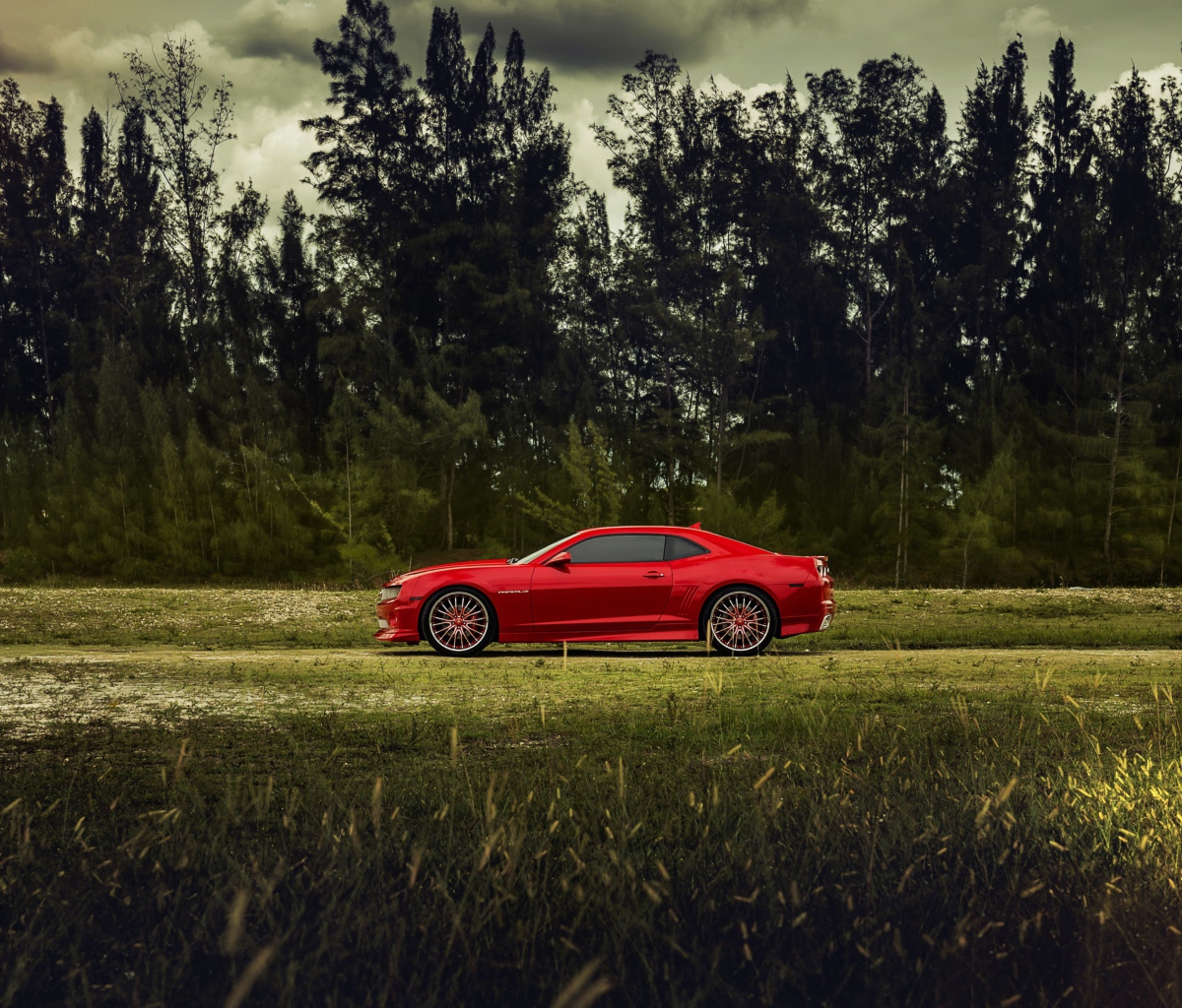 Red Chevrolet Camaro wallpaper 1200x1024