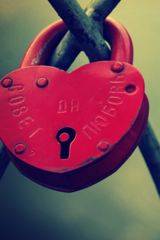 Heart Shaped Lock wallpaper 320x480