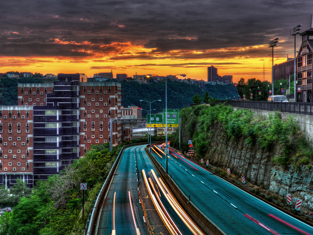 Das Streets in Pittsburgh Pennsylvania Wallpaper 1024x768