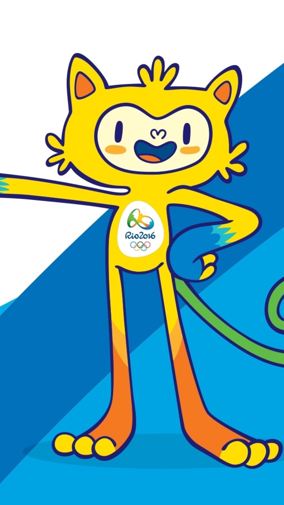 Sfondi Olympics Mascot Vinicius Rio 2016 1080x1920