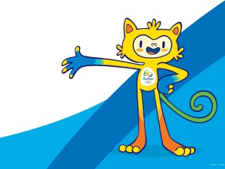 Das Olympics Mascot Vinicius Rio 2016 Wallpaper 320x240