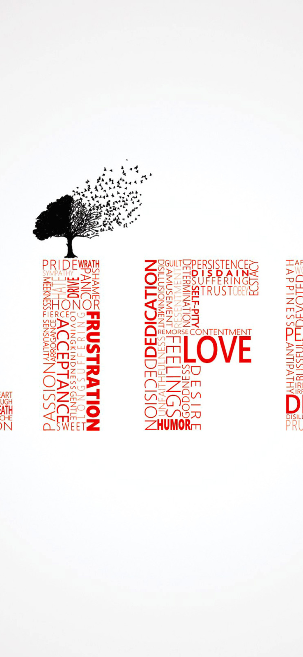 Das Love Trees Wallpaper 1170x2532