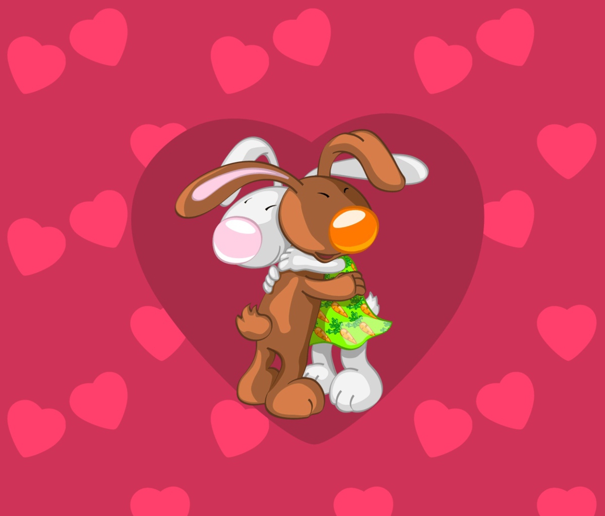 Обои Rabbit Hug 1200x1024