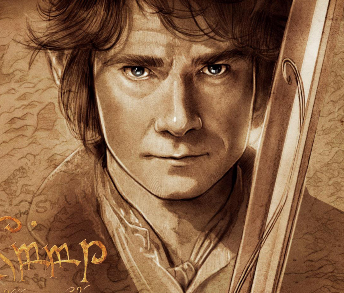 Fondo de pantalla The Hobbit Bilbo Baggins Artwork 1200x1024