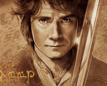 Das The Hobbit Bilbo Baggins Artwork Wallpaper 220x176