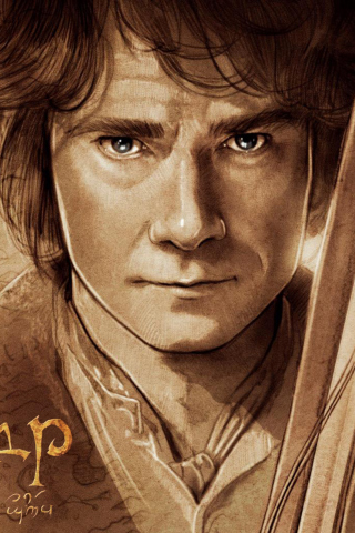 Das The Hobbit Bilbo Baggins Artwork Wallpaper 320x480