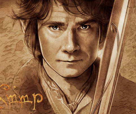 Sfondi The Hobbit Bilbo Baggins Artwork 480x400