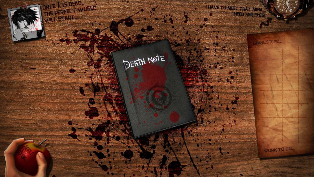 Das Death Note Wallpaper 1280x720