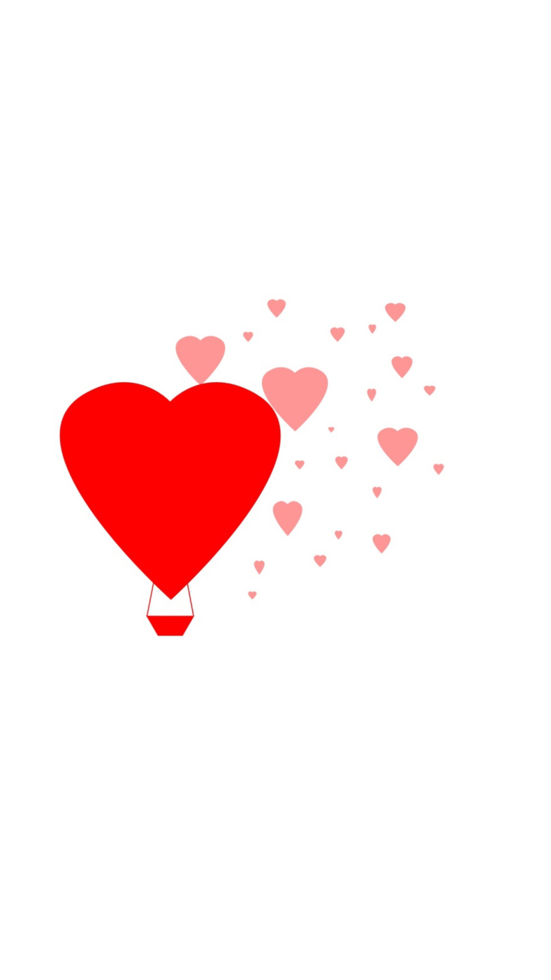 Das Simple Hearts Illustration Wallpaper 1080x1920