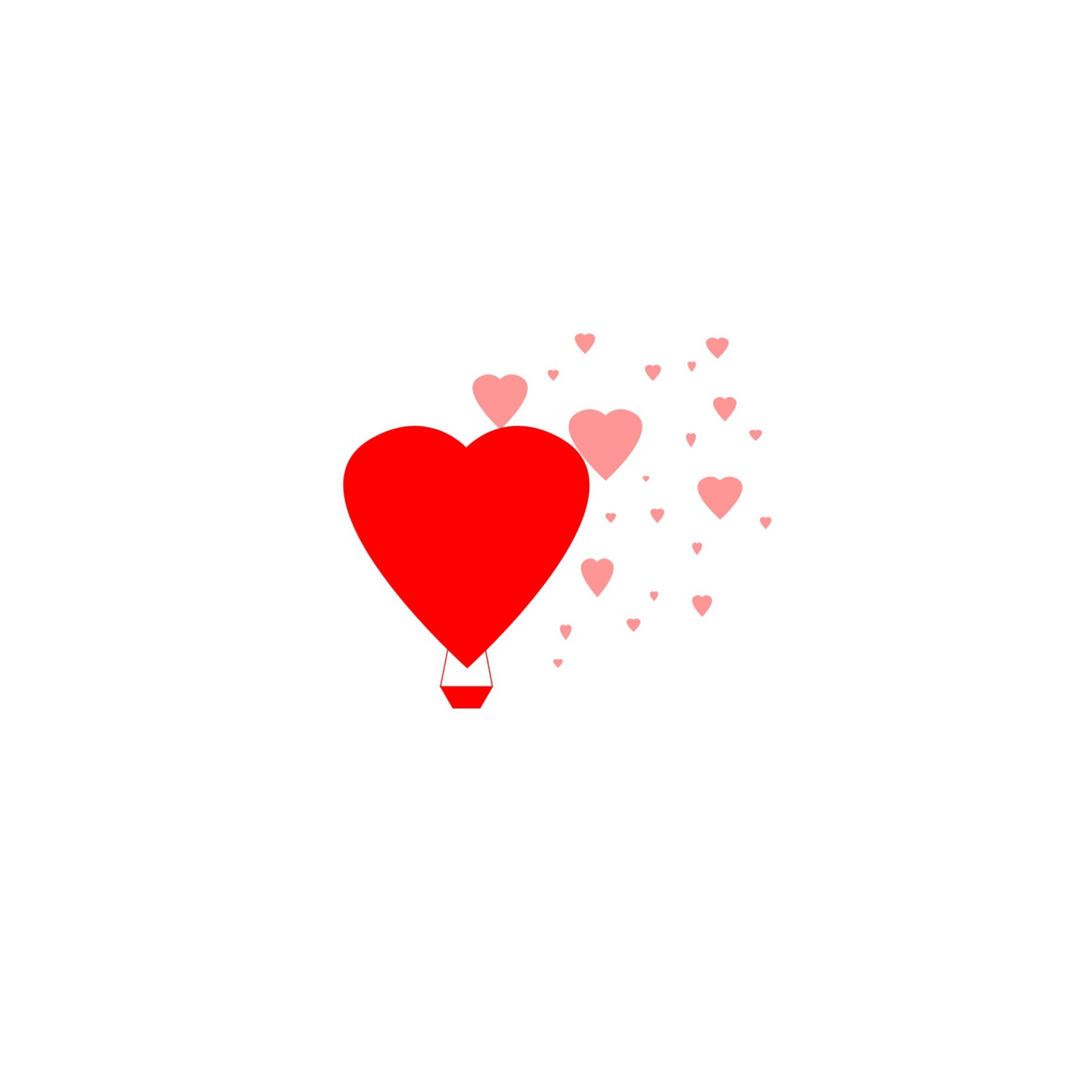 Обои Simple Hearts Illustration 2048x2048