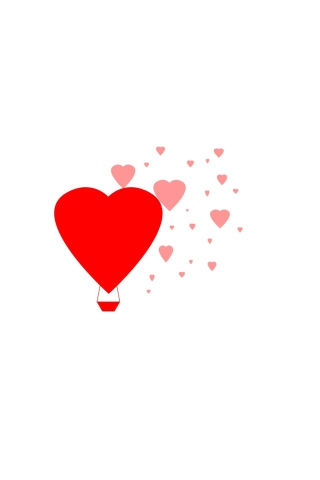 Fondo de pantalla Simple Hearts Illustration 320x480