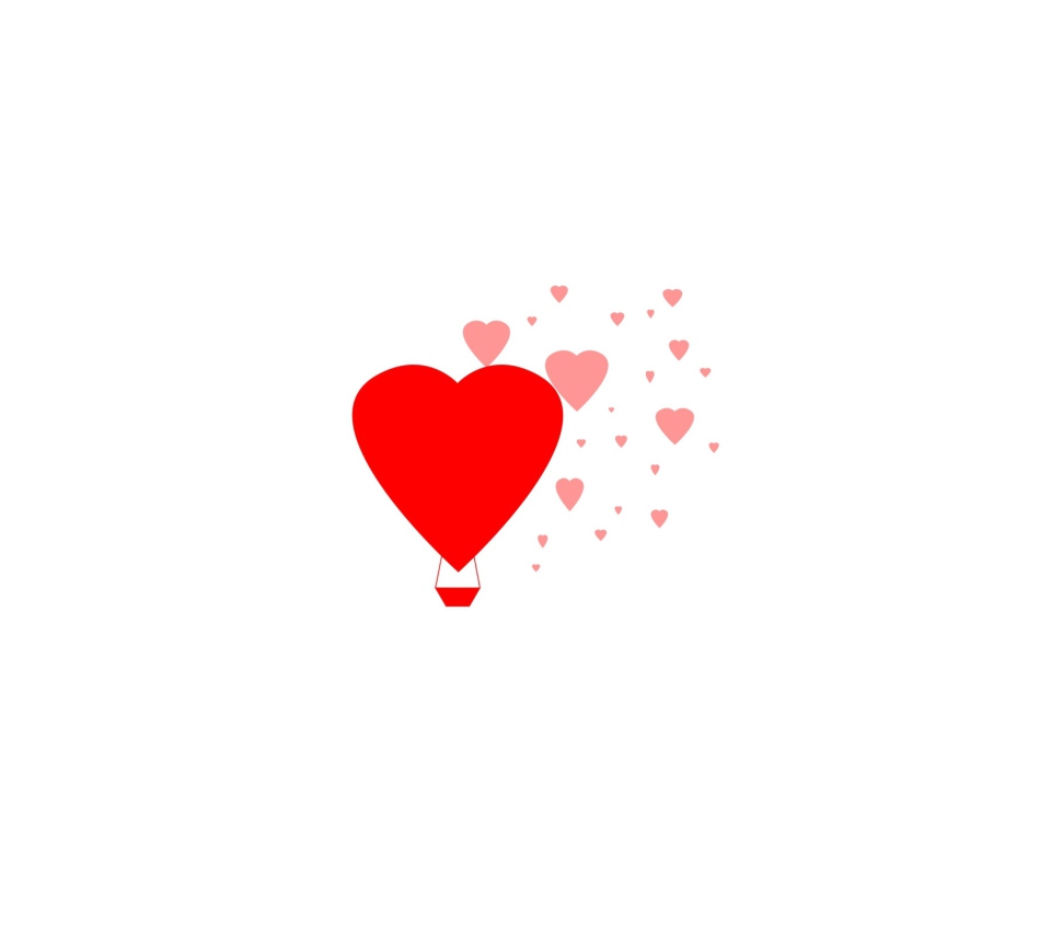 Das Simple Hearts Illustration Wallpaper 960x854