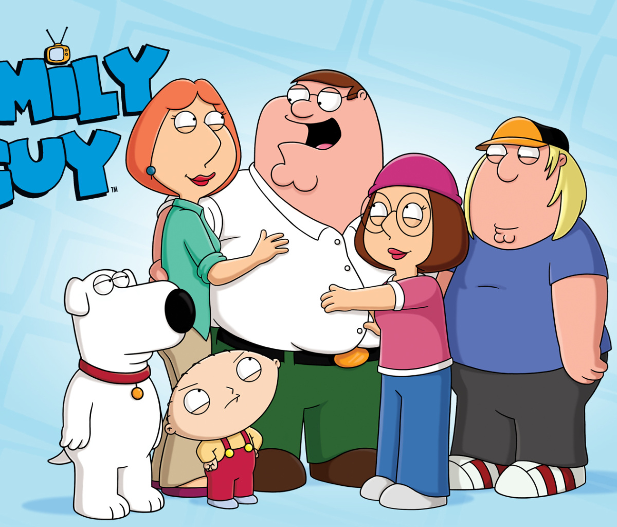 Обои Family Guy: Peter, Brian, Lois, Meg, Chris, Stewie 1200x1024
