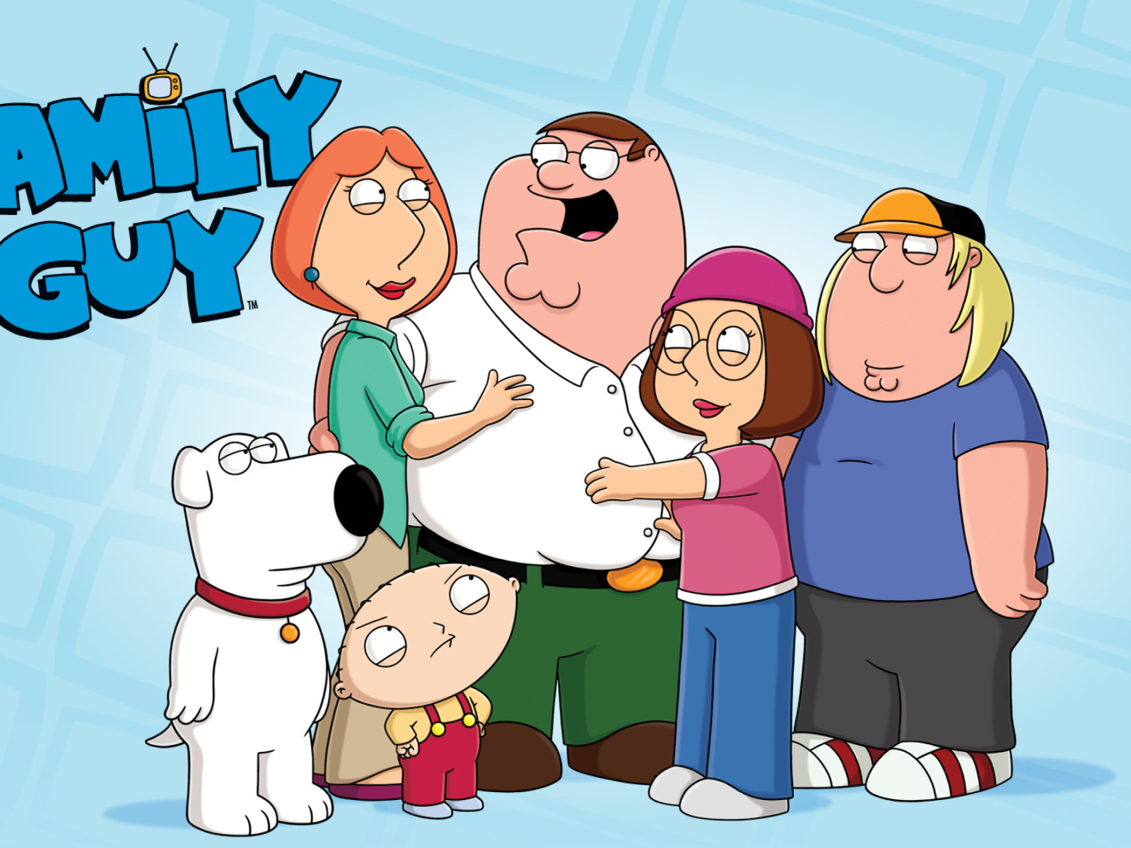 Das Family Guy: Peter, Brian, Lois, Meg, Chris, Stewie Wallpaper 1600x1200