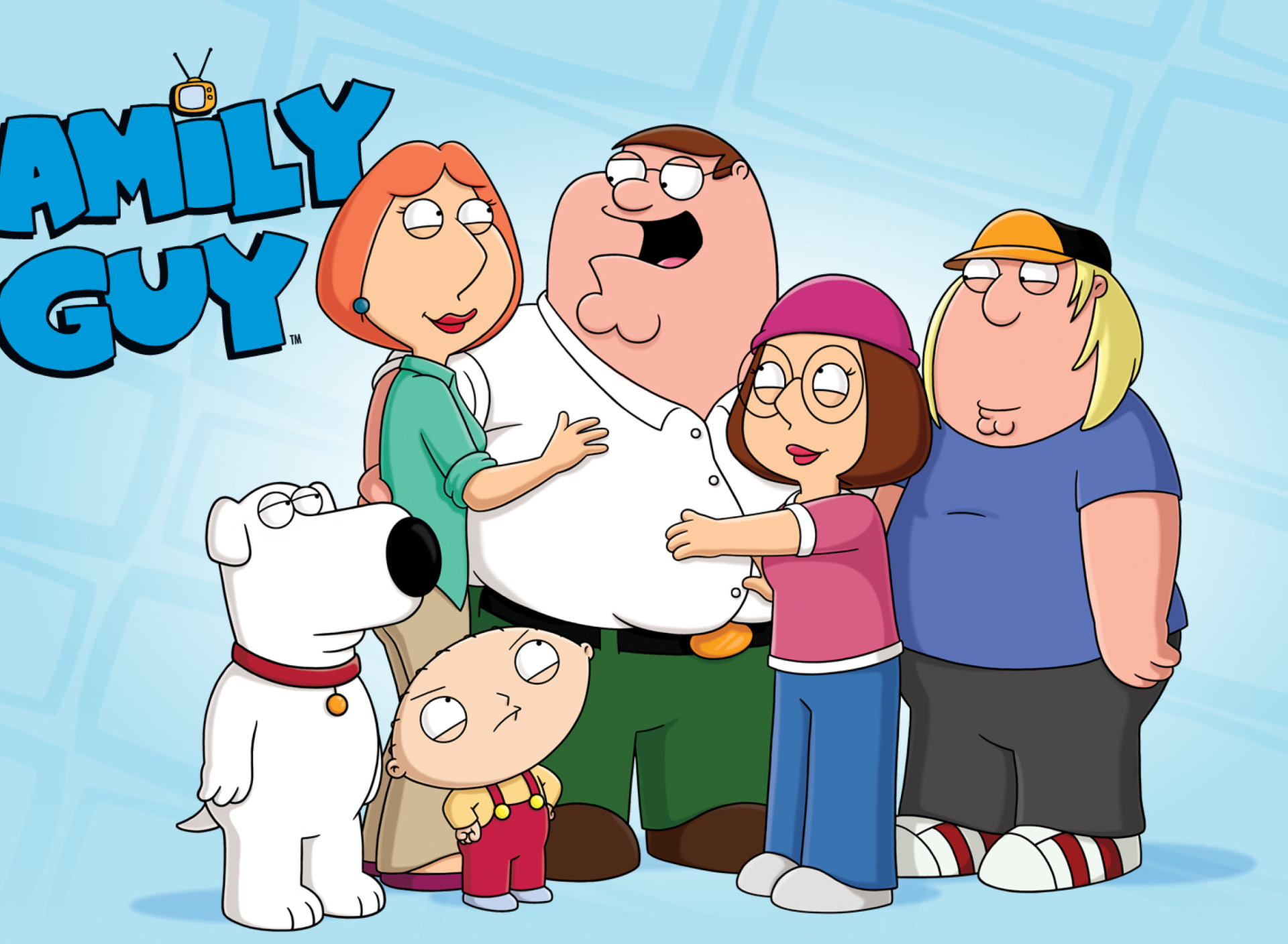 Das Family Guy: Peter, Brian, Lois, Meg, Chris, Stewie Wallpaper 1920x1408