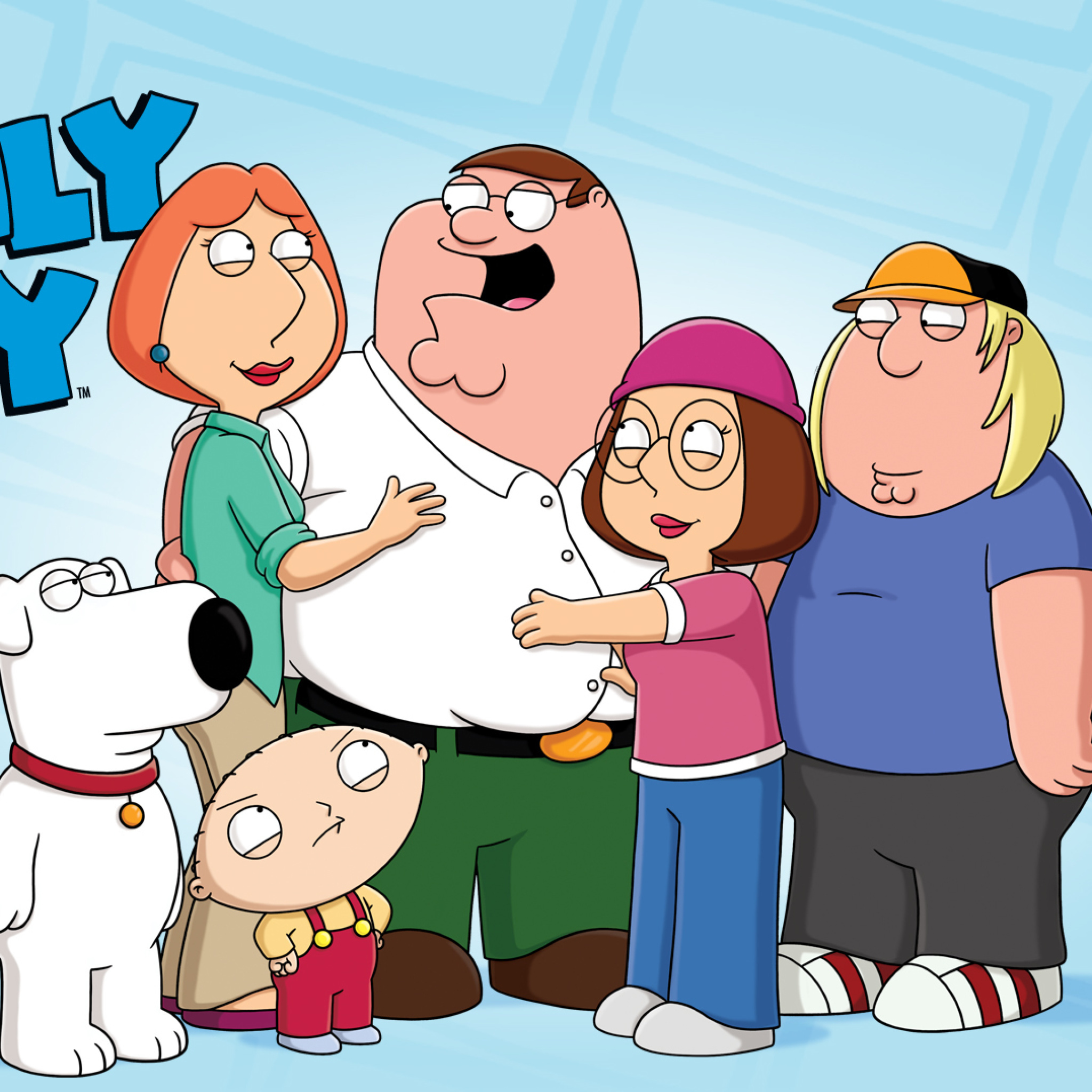 Fondo de pantalla Family Guy: Peter, Brian, Lois, Meg, Chris, Stewie 2048x2048