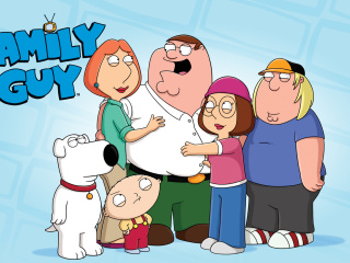 Das Family Guy: Peter, Brian, Lois, Meg, Chris, Stewie Wallpaper 320x240