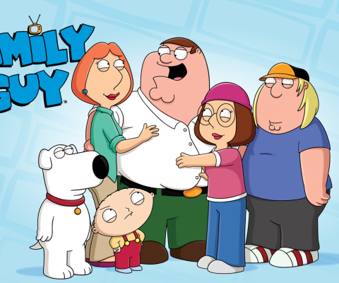 Обои Family Guy: Peter, Brian, Lois, Meg, Chris, Stewie 480x400