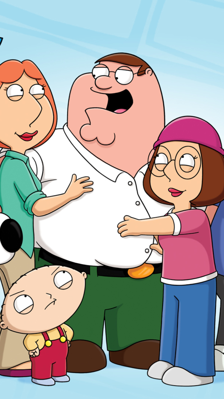 Fondo de pantalla Family Guy: Peter, Brian, Lois, Meg, Chris, Stewie 750x1334