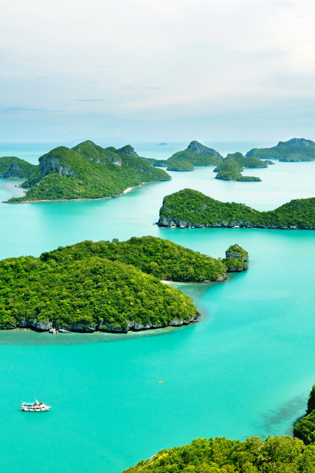 Обои Mu Ko Ang Thong National Park in Thailand 640x960