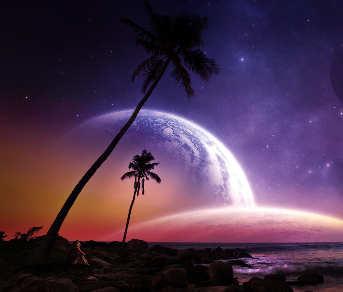 Fondo de pantalla Space Island 1200x1024