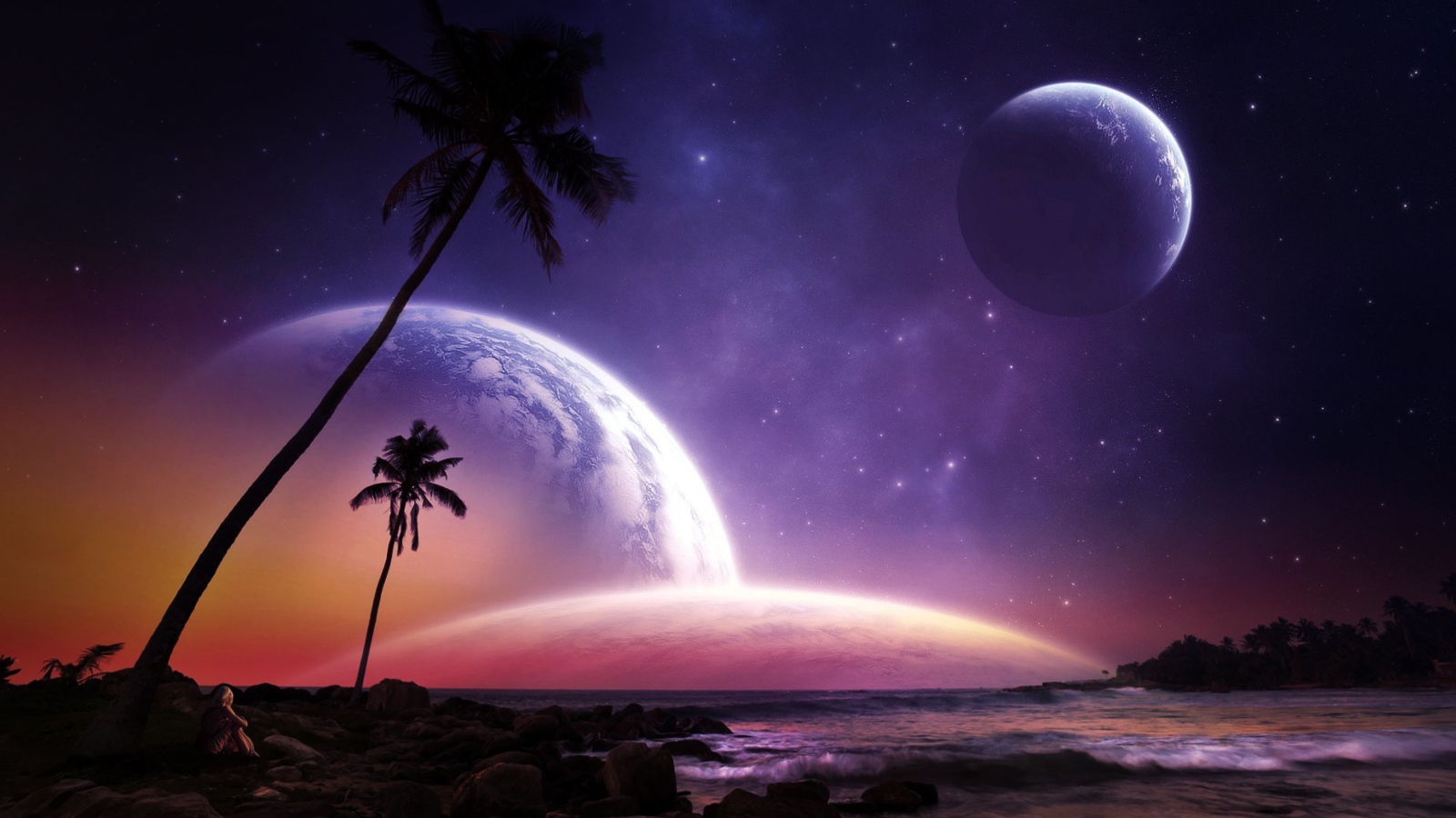 Fondo de pantalla Space Island 1600x900