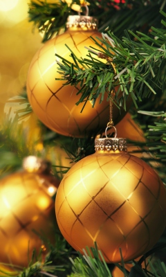 Golden Christmas Tree screenshot #1 240x400