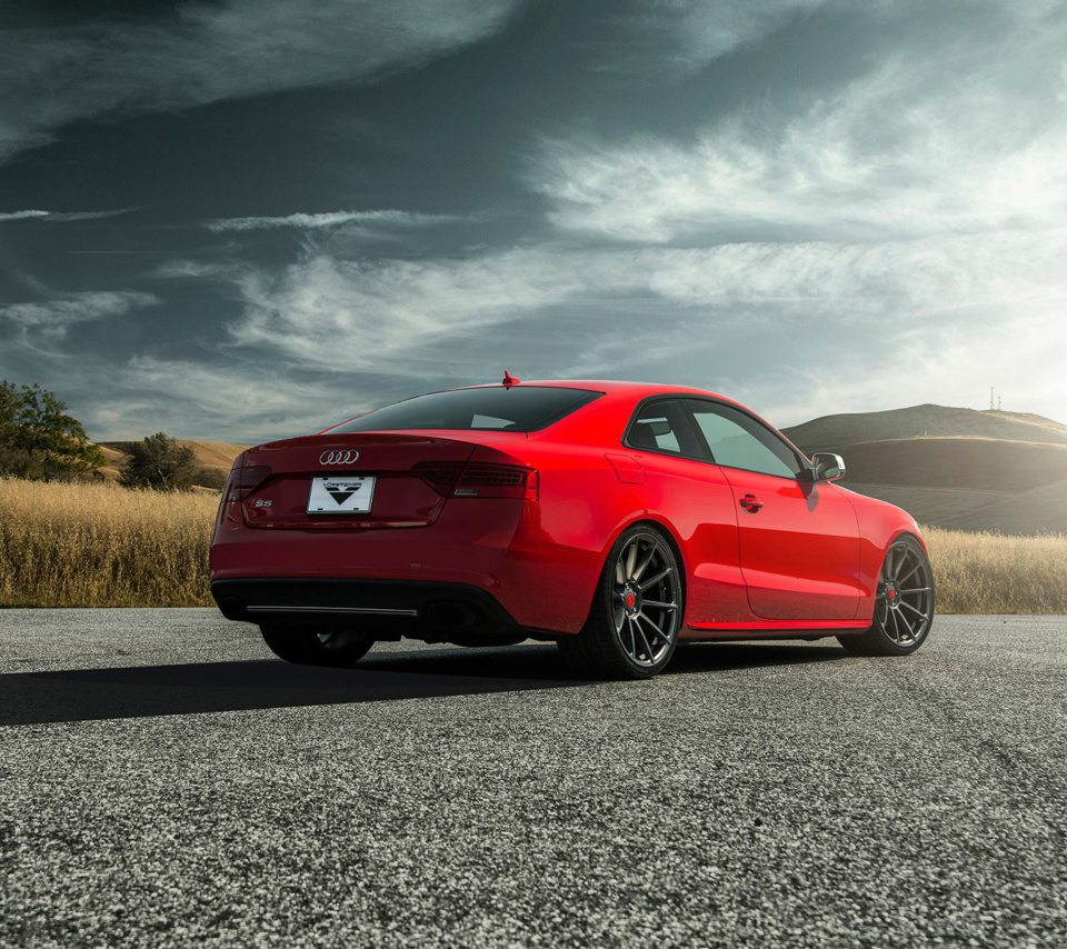 Das Audi S5 Red Vorsteiner 2015 Wallpaper 960x854