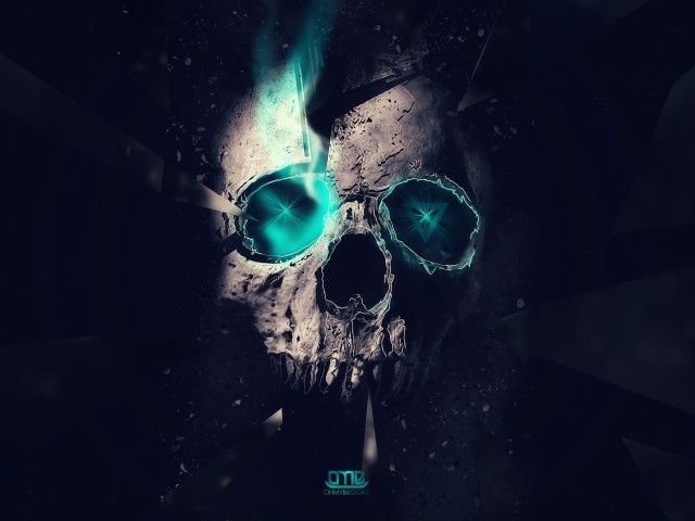 Обои Digital Fantasy Skull 640x480