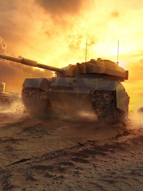 Fondo de pantalla World of Tanks 480x640