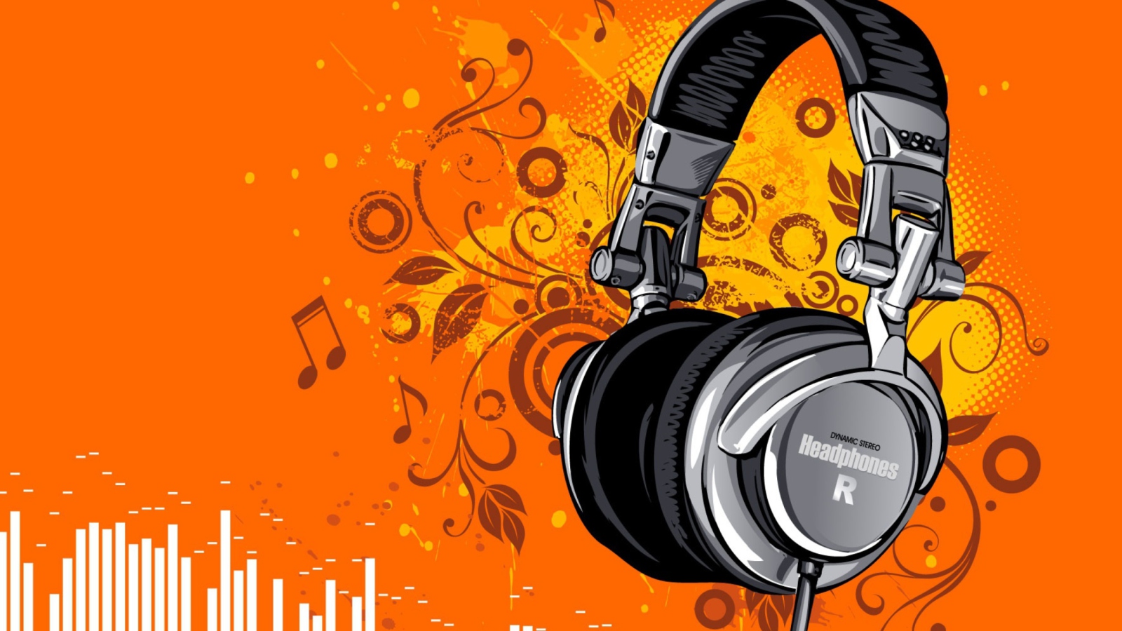 Fondo de pantalla Headphones 1600x900