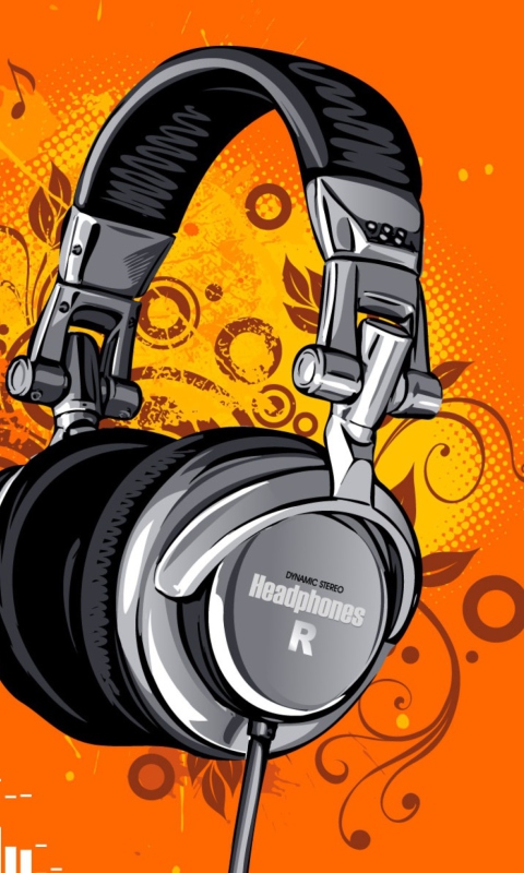 Headphones wallpaper 480x800