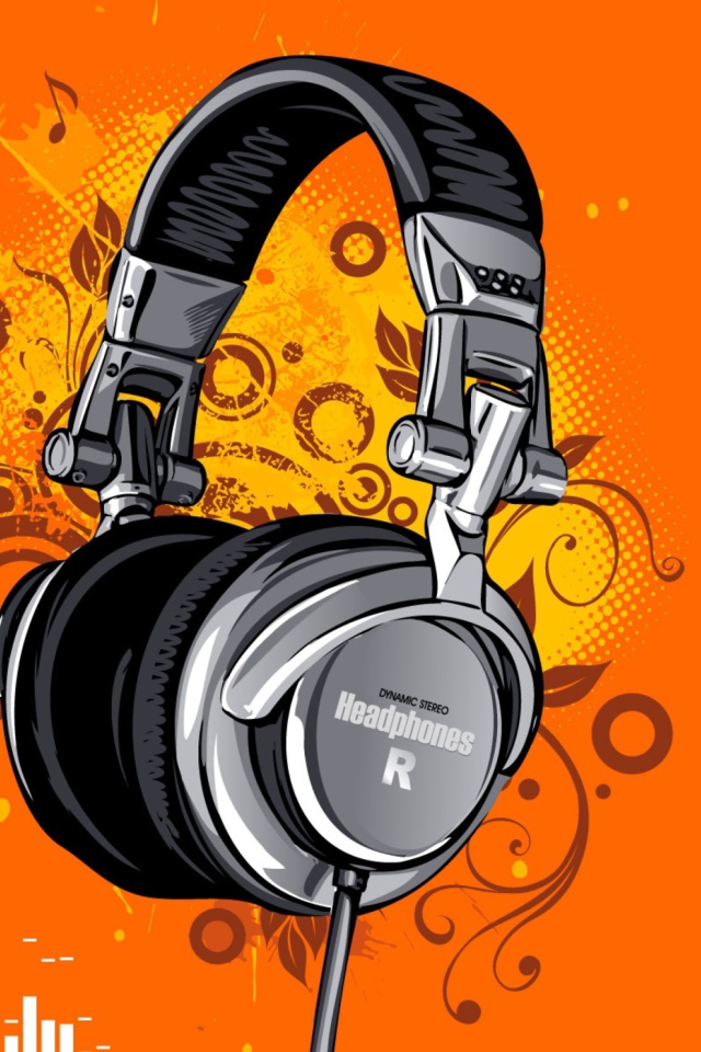 Headphones wallpaper 640x960