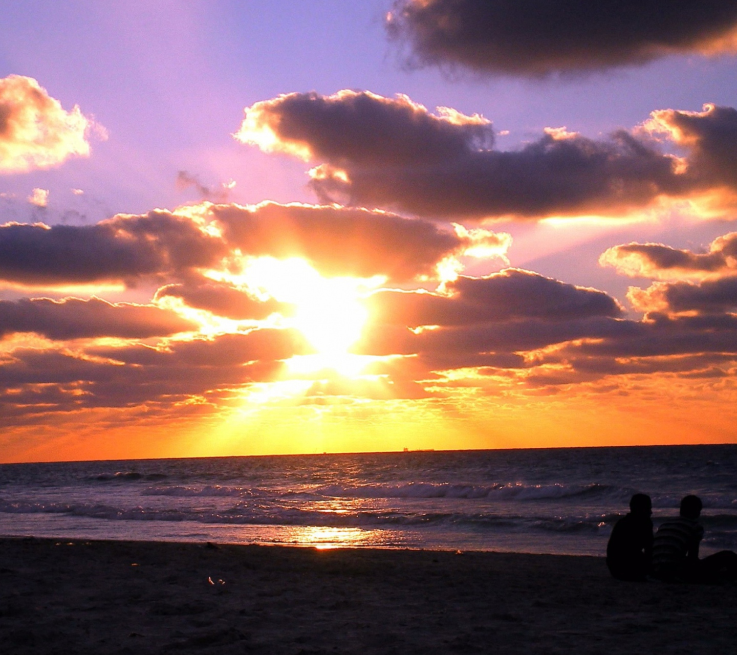 Обои Sunset On The Beach 1440x1280
