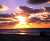Screenshot №1 pro téma Sunset On The Beach 176x144