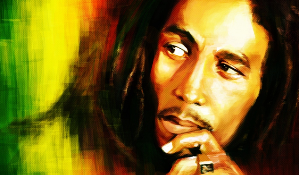 Fondo de pantalla Bob Marley Painting 1024x600