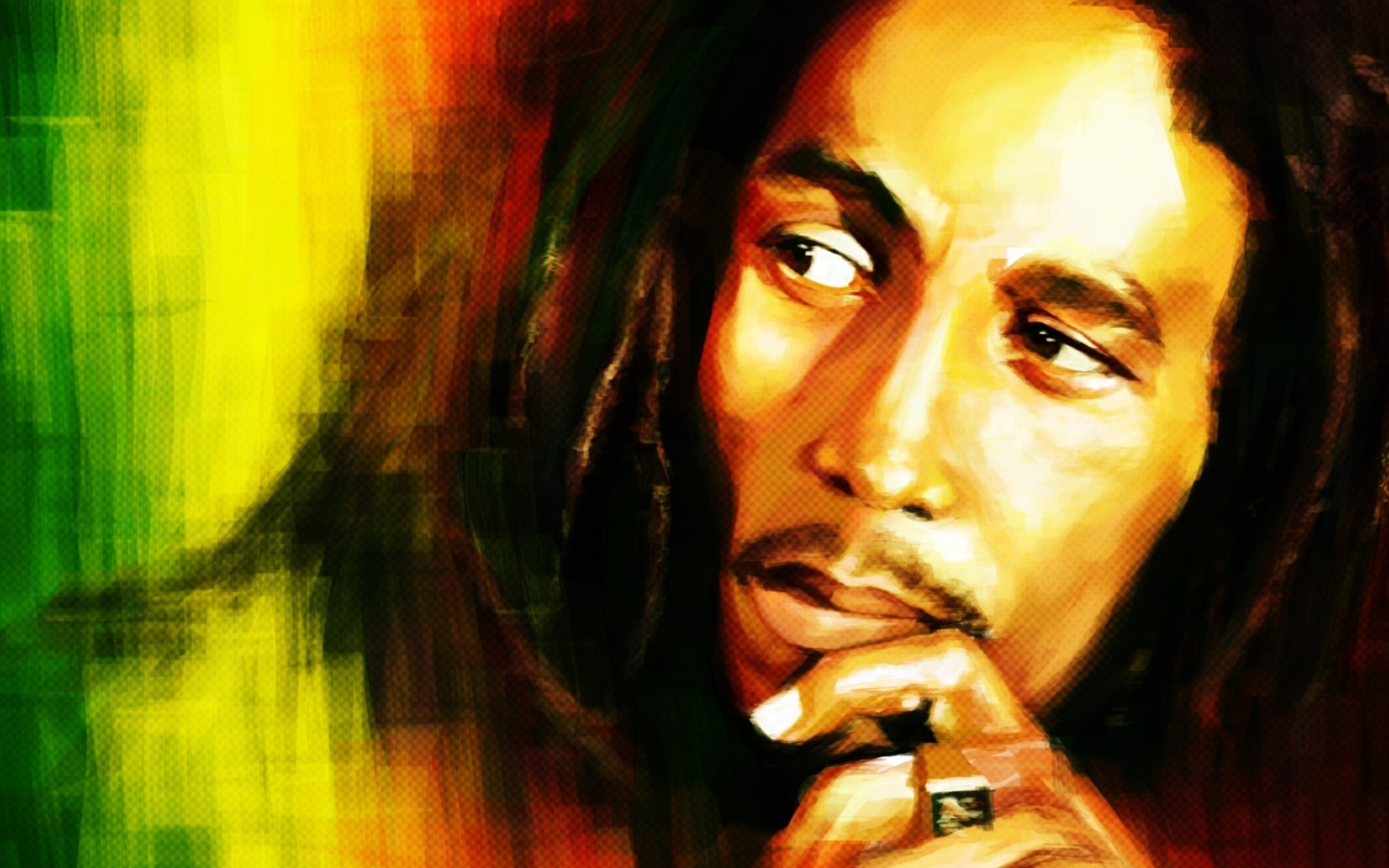 Обои Bob Marley Painting 1280x800