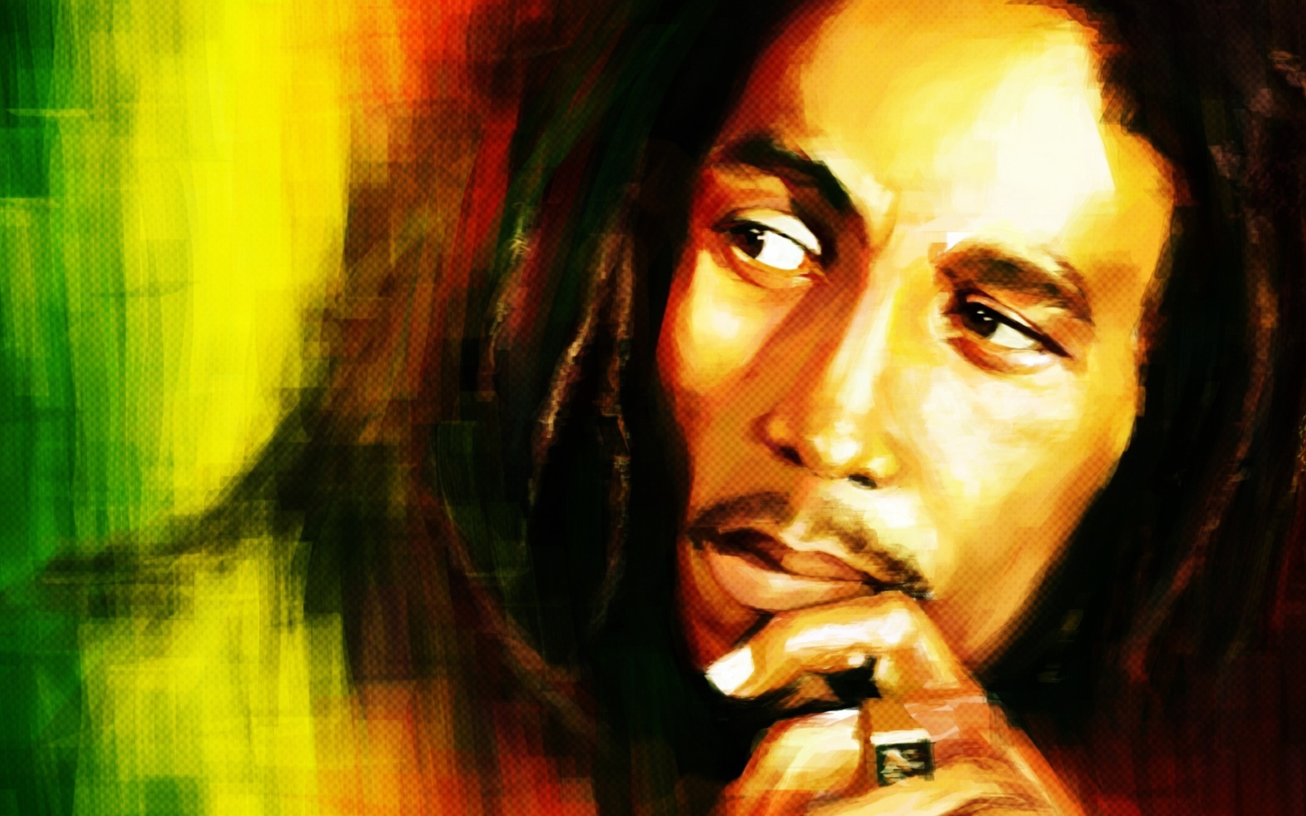 Screenshot №1 pro téma Bob Marley Painting 1440x900