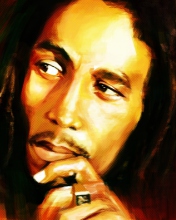 Das Bob Marley Painting Wallpaper 176x220