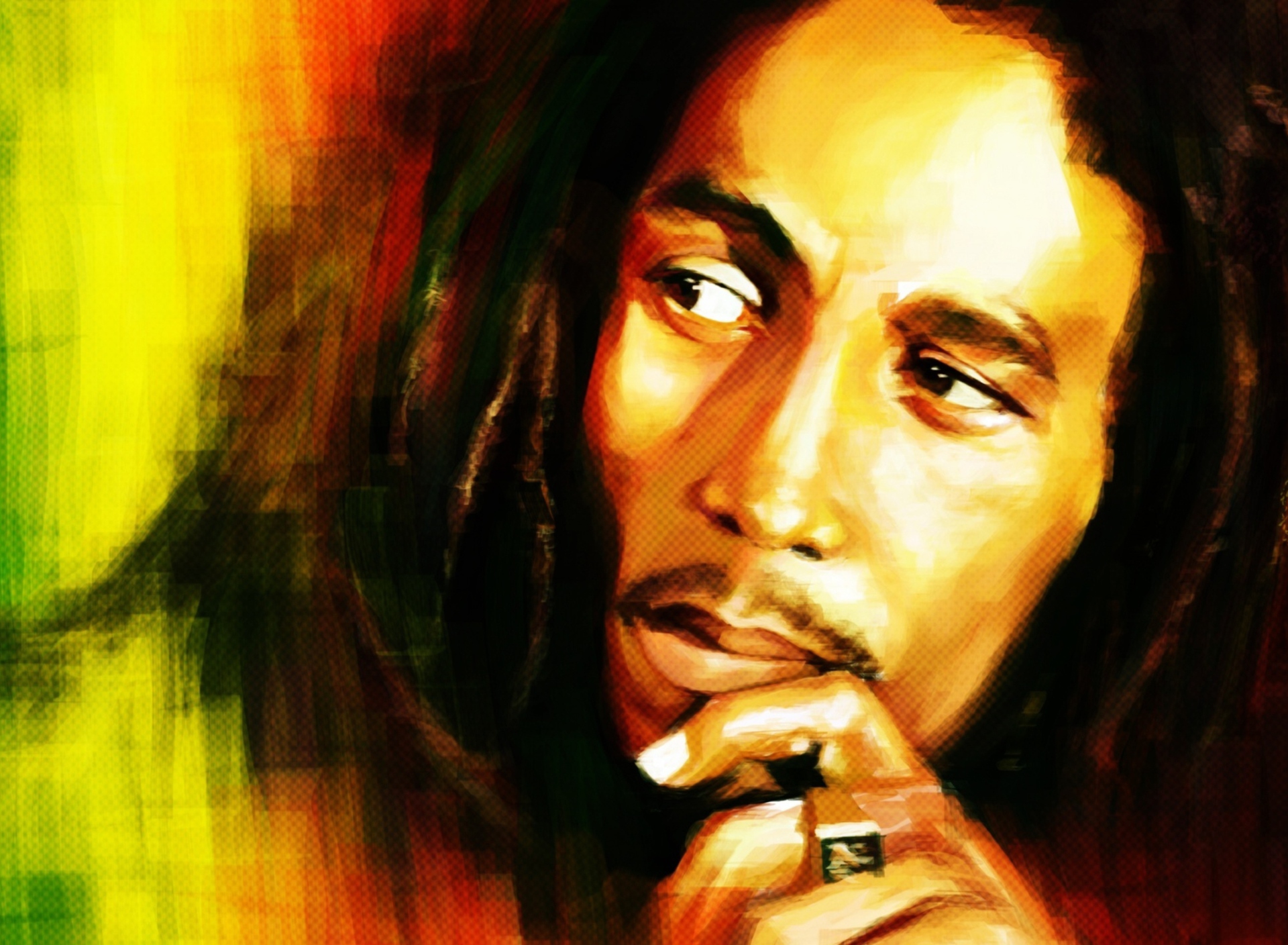 Bob Marley Painting wallpaper 1920x1408
