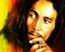 Das Bob Marley Painting Wallpaper 220x176